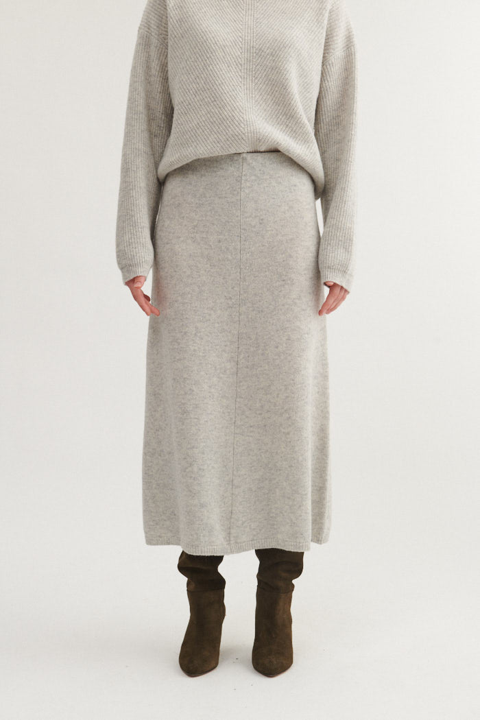 Basic Apparel Lise 3/4 Skirt Skirts 094 Light Grey Mel.